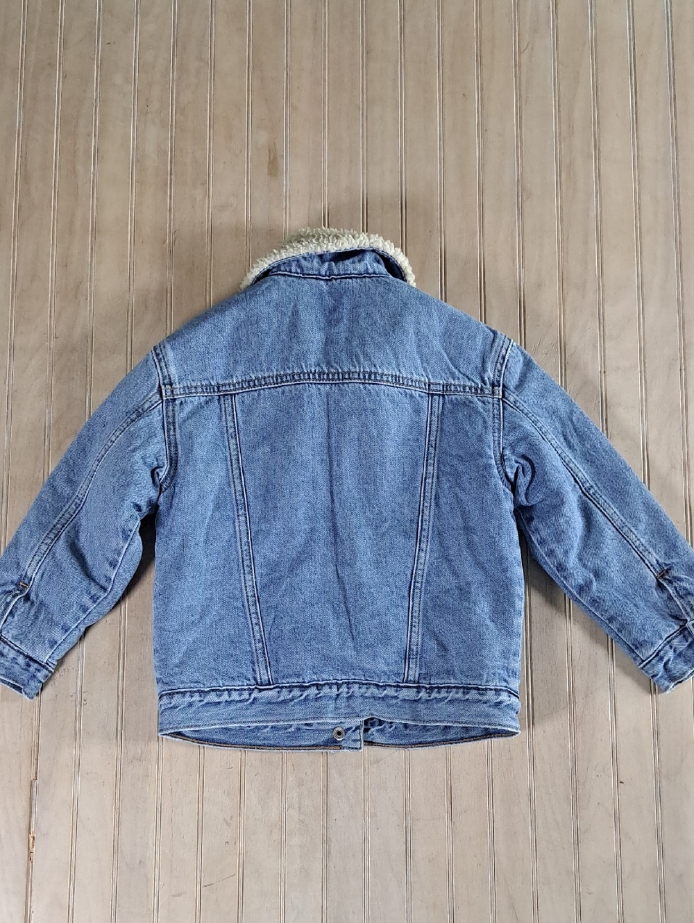 GAP Denim Jacket with Cream Sherpa Collar - Picture 10 of 10